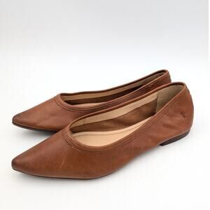 Frye Heather Pointed Toe Ballet Flat Slip-On Women's Brown Size US10M EU41